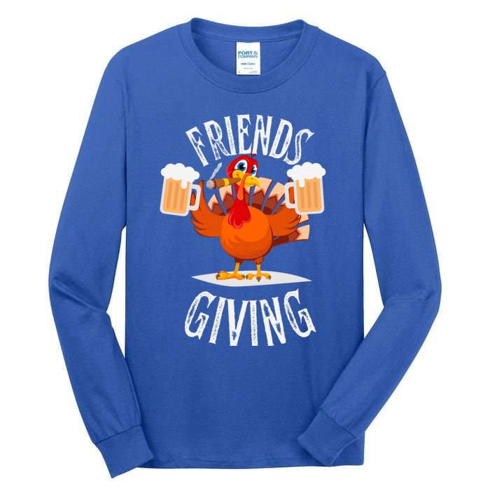 Happy Friendsgiving Turkey Friends Giving Funny Thanksgiving Gift Tall Long Sleeve T-Shirt