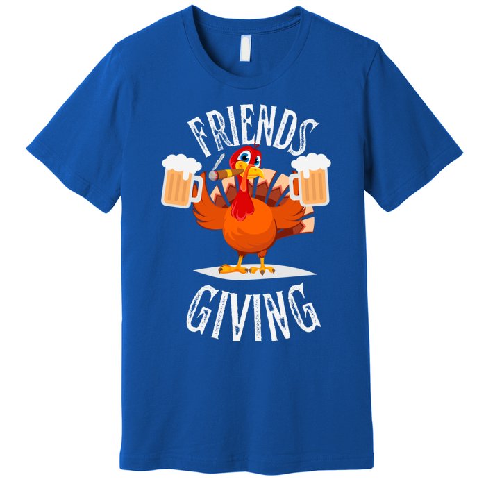 Happy Friendsgiving Turkey Friends Giving Funny Thanksgiving Gift Premium T-Shirt