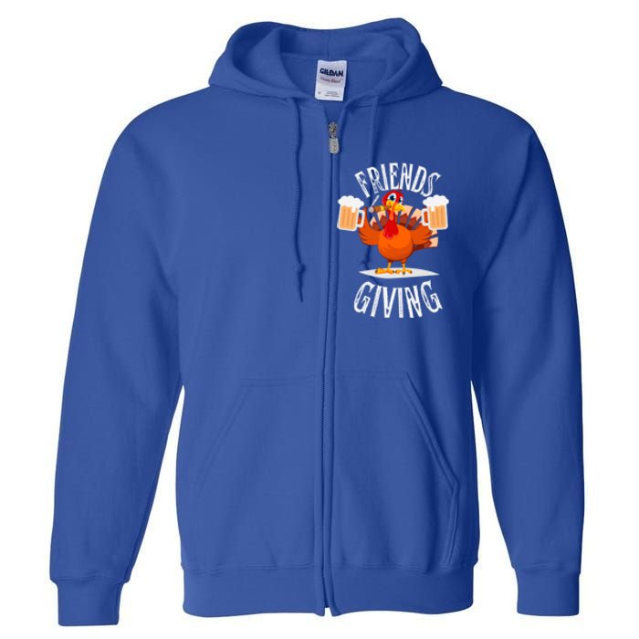 Happy Friendsgiving Turkey Friends Giving Funny Thanksgiving Gift Full Zip Hoodie