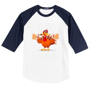 Happy Friendsgiving Turkey Friends Giving Funny Thanksgiving Gift Baseball Sleeve Shirt