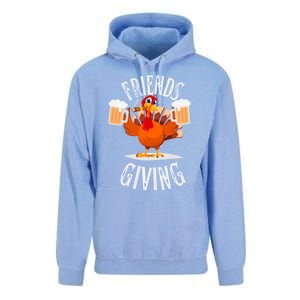 Happy Friendsgiving Turkey Friends Giving Funny Thanksgiving Gift Unisex Surf Hoodie