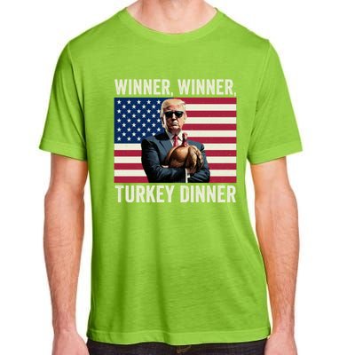 Humor Funny Trump Winner Winner Turkey Dinner Thanksgiving Adult ChromaSoft Performance T-Shirt