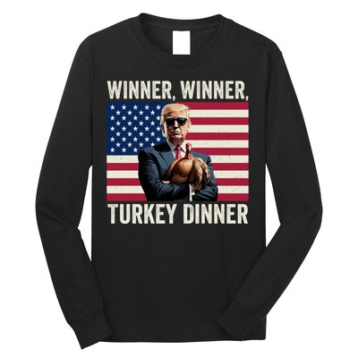 Humor Funny Trump Winner Winner Turkey Dinner Thanksgiving Long Sleeve Shirt