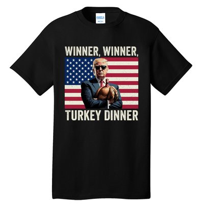 Humor Funny Trump Winner Winner Turkey Dinner Thanksgiving Tall T-Shirt