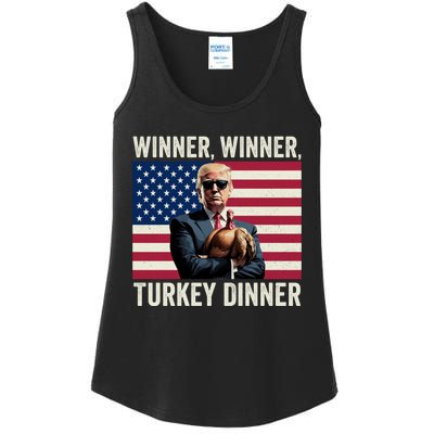 Humor Funny Trump Winner Winner Turkey Dinner Thanksgiving Ladies Essential Tank