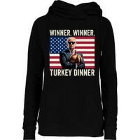 Humor Funny Trump Winner Winner Turkey Dinner Thanksgiving Womens Funnel Neck Pullover Hood