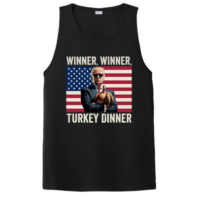 Humor Funny Trump Winner Winner Turkey Dinner Thanksgiving PosiCharge Competitor Tank