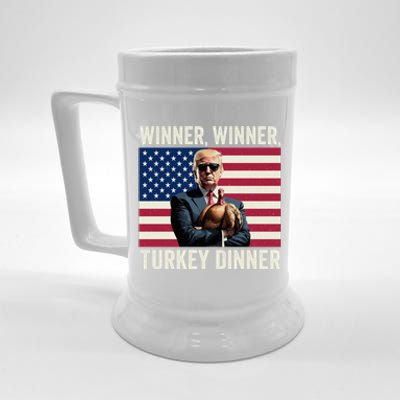 Humor Funny Trump Winner Winner Turkey Dinner Thanksgiving Beer Stein