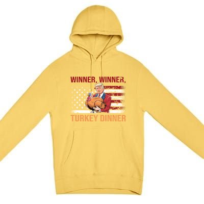 Humor Funny Trump Winner Winner Turkey Dinner Thanksgiving Premium Pullover Hoodie