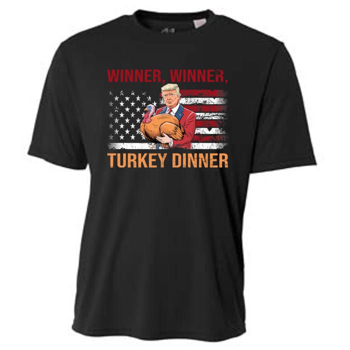 Humor Funny Trump Winner Winner Turkey Dinner Thanksgiving Cooling Performance Crew T-Shirt