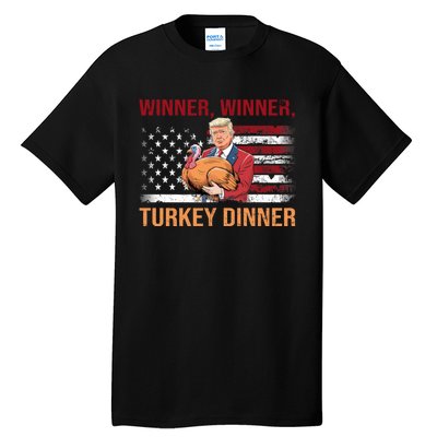 Humor Funny Trump Winner Winner Turkey Dinner Thanksgiving Tall T-Shirt