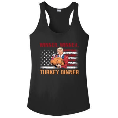 Humor Funny Trump Winner Winner Turkey Dinner Thanksgiving Ladies PosiCharge Competitor Racerback Tank