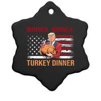 Humor Funny Trump Winner Winner Turkey Dinner Thanksgiving Ceramic Star Ornament