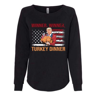 Humor Funny Trump Winner Winner Turkey Dinner Thanksgiving Womens California Wash Sweatshirt