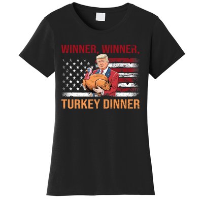 Humor Funny Trump Winner Winner Turkey Dinner Thanksgiving Women's T-Shirt