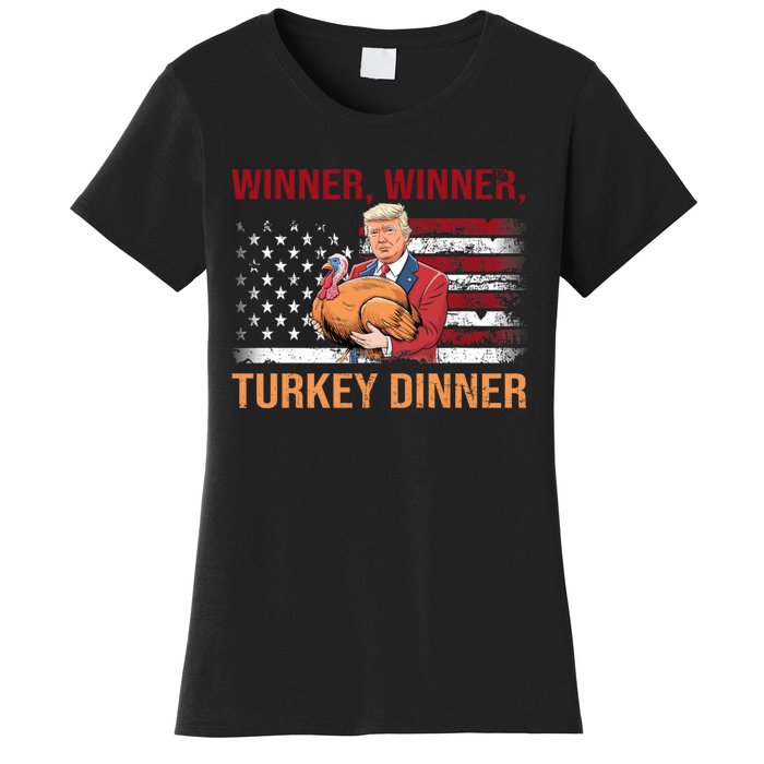 Humor Funny Trump Winner Winner Turkey Dinner Thanksgiving Women's T-Shirt