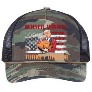 Humor Funny Trump Winner Winner Turkey Dinner Thanksgiving Retro Rope Trucker Hat Cap