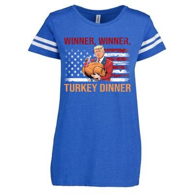 Humor Funny Trump Winner Winner Turkey Dinner Thanksgiving Enza Ladies Jersey Football T-Shirt