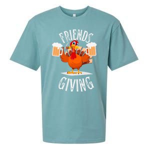 Happy Friendsgiving Turkey Friends Giving Funny Thanksgiving Great Gift Sueded Cloud Jersey T-Shirt