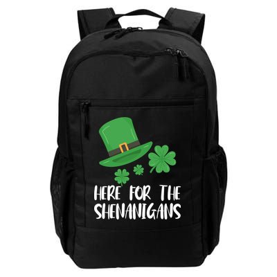 Here For The Shenanigans St Patricks Day Funny Gift Backpack
