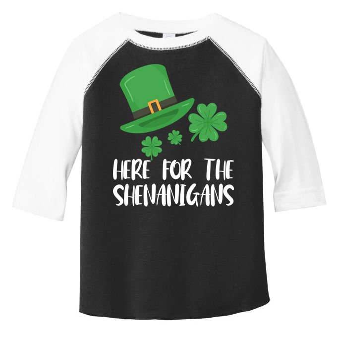 Here For The Shenanigans St Patricks Day Funny Gift Toddler Fine Jersey T-Shirt