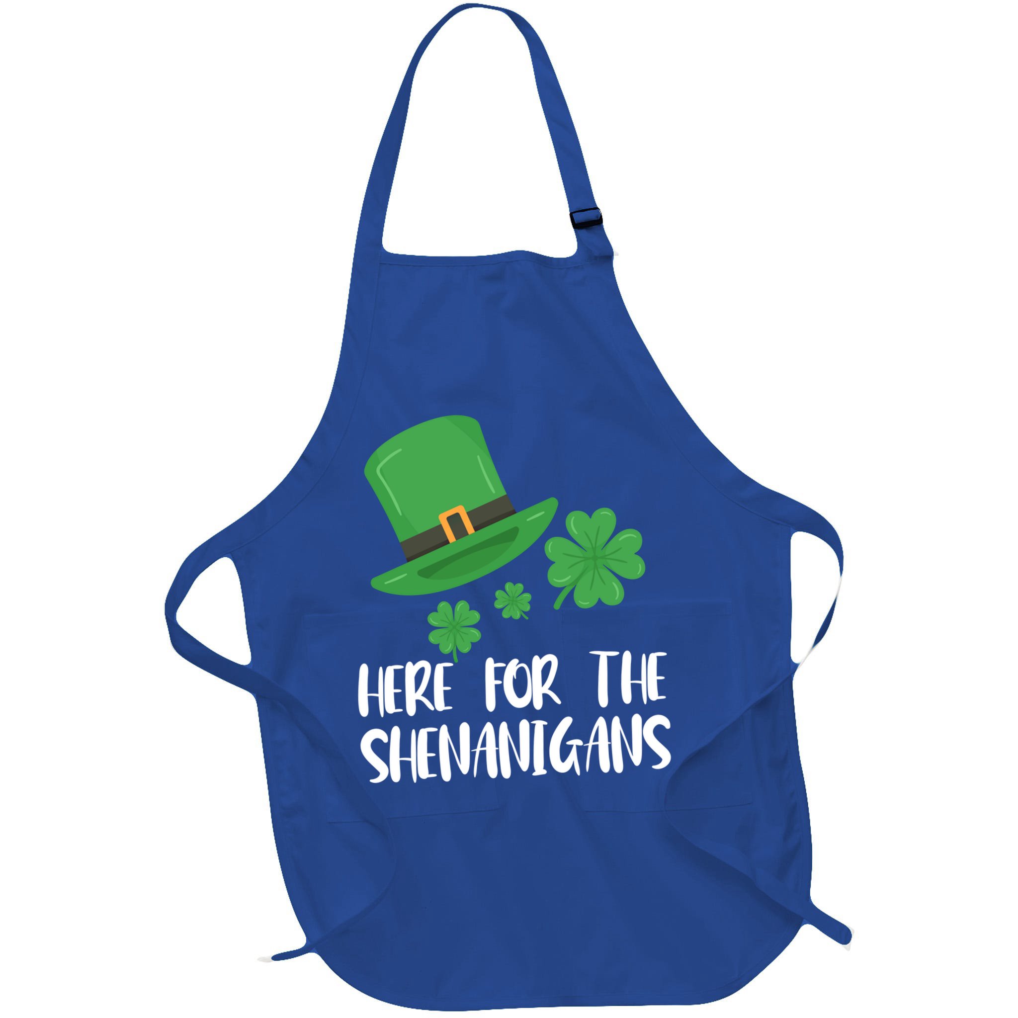 Here For The Shenanigans St Patricks Day Funny Gift Apron