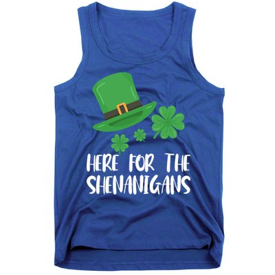 Here For The Shenanigans St Patricks Day Funny Gift Tank Top