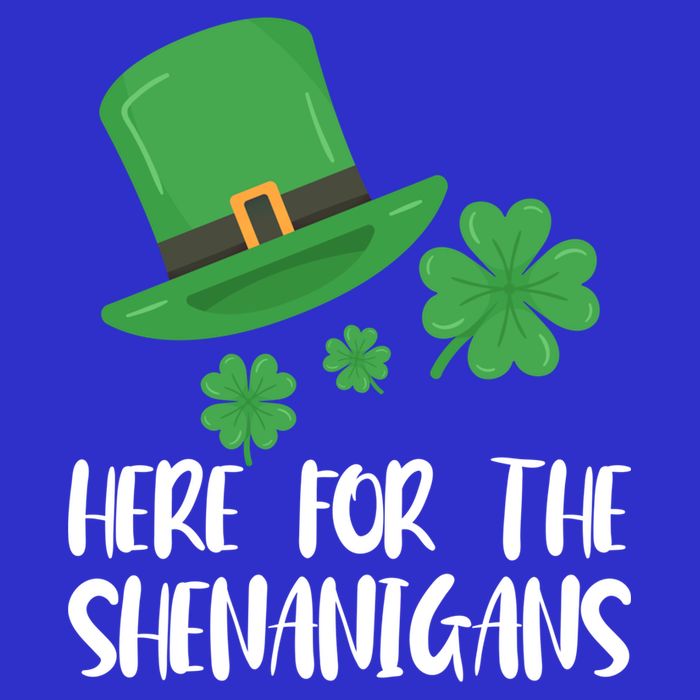 Here For The Shenanigans St Patricks Day Funny Gift Short Acrylic Beanie