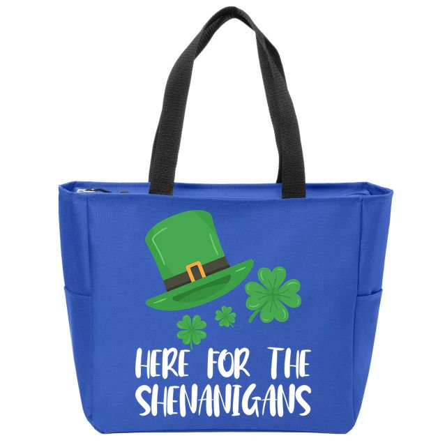Here For The Shenanigans St Patricks Day Funny Gift Zip Tote Bag