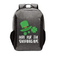 Here For The Shenanigans St Patricks Day Funny Gift Vector Backpack
