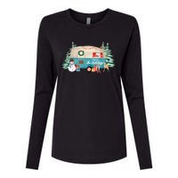 Home For The Christmas Holidays RV Trailer Womens Cotton Relaxed Long Sleeve T-Shirt