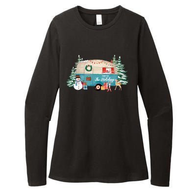 Home For The Christmas Holidays RV Trailer Womens CVC Long Sleeve Shirt