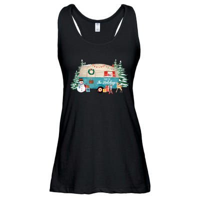 Home For The Christmas Holidays RV Trailer Ladies Essential Flowy Tank