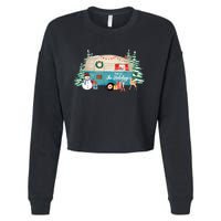 Home For The Christmas Holidays RV Trailer Cropped Pullover Crew