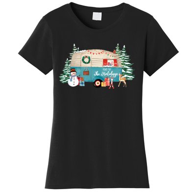 Home For The Christmas Holidays RV Trailer Women's T-Shirt