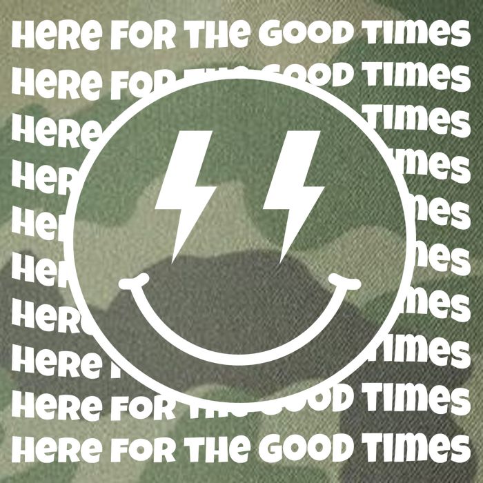 Here For The Good Times Retro Smile Legacy Tie Dye Trucker Hat
