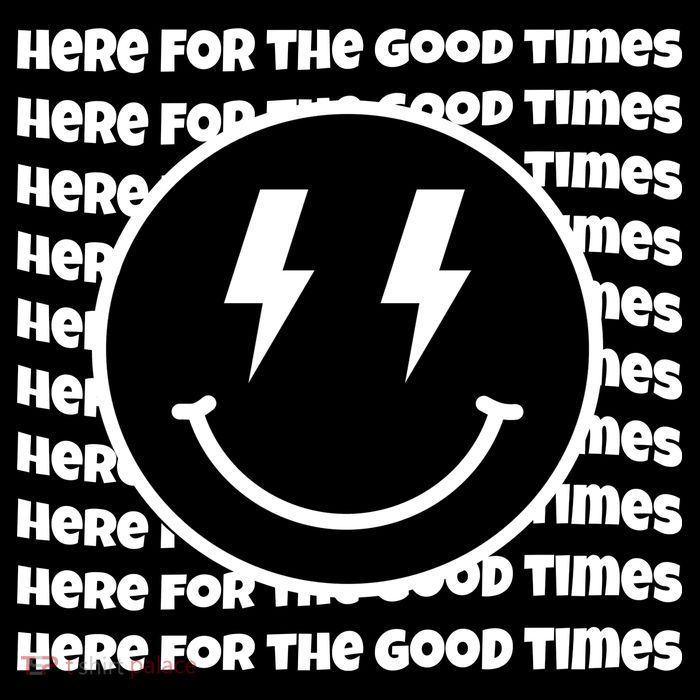 Here For The Good Times Retro Smile Hoodie