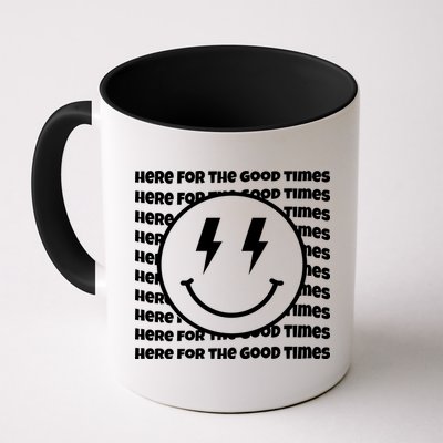 Here For The Good Times Retro Smile Mug
