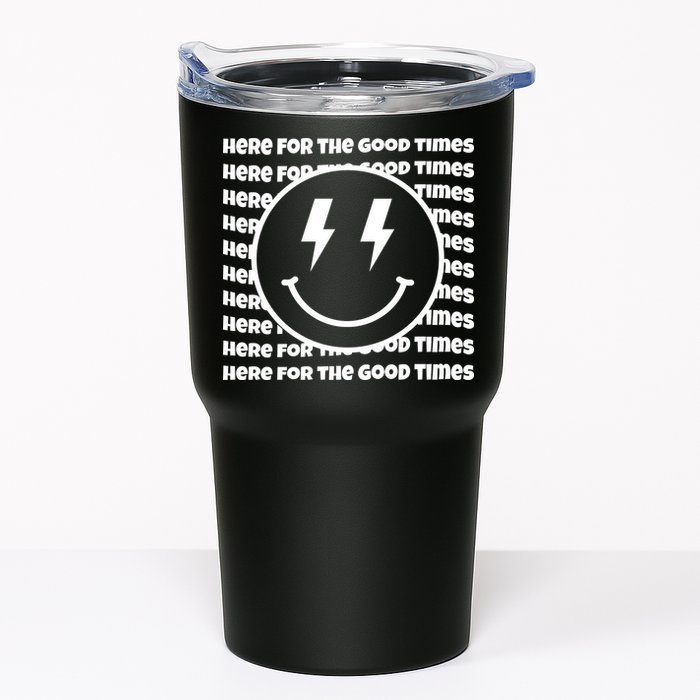 Here For The Good Times Retro Smile Tumbler