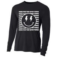Here For The Good Times Retro Smile Cooling Performance Long Sleeve Crew