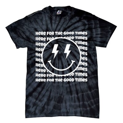 Here For The Good Times Retro Smile Tie-Dye T-Shirt