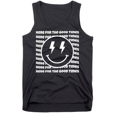 Here For The Good Times Retro Smile Tank Top
