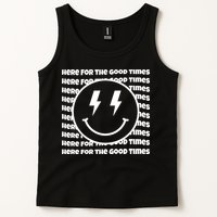 Here For The Good Times Retro Smile Tank Top