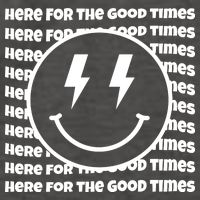 Here For The Good Times Retro Smile Vector Backpack