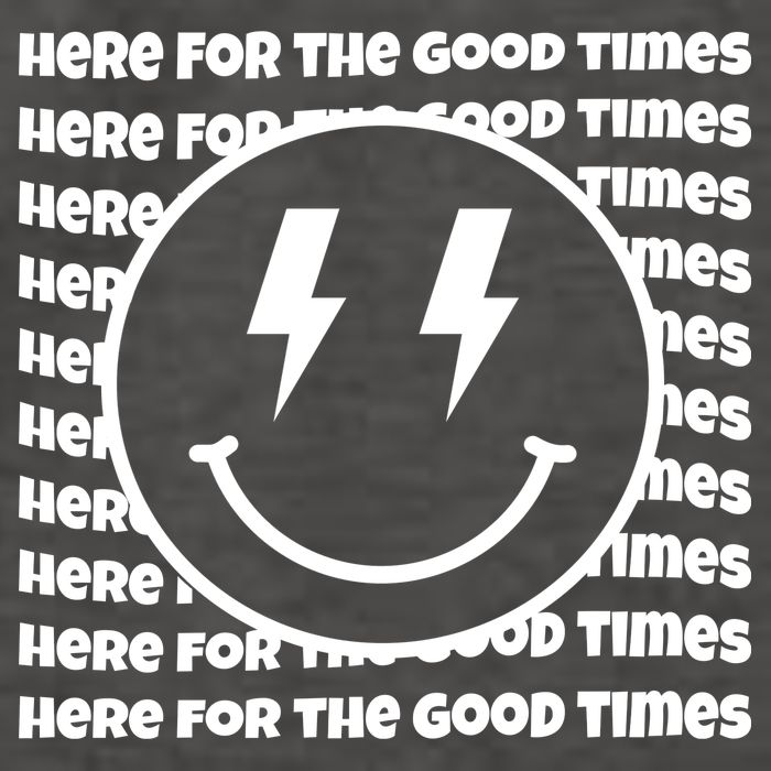 Here For The Good Times Retro Smile Vector Backpack