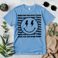 Here For The Good Times Retro Smile Premium T-Shirt