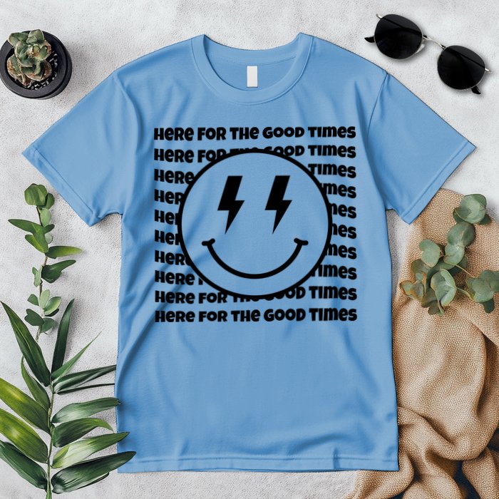 Here For The Good Times Retro Smile Premium T-Shirt