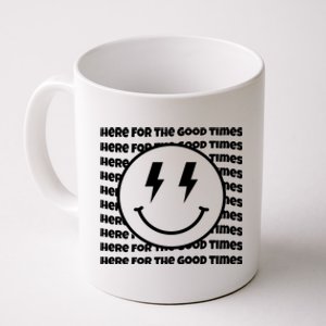 Here For The Good Times Retro Smile Coffee Mug