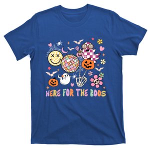 Here For The Boos Groovy Ghost Retro Disco Halloween Costume Meaningful Gift T-Shirt