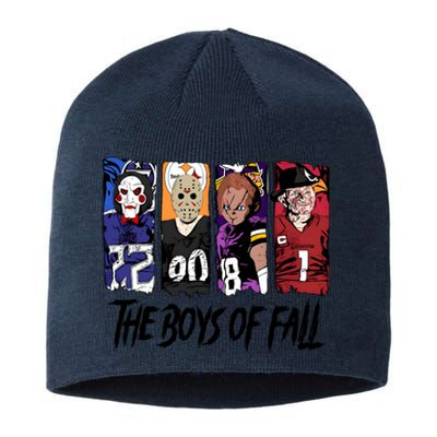 Halloween Football The Boy Of Fall Horror Character Sustainable Beanie